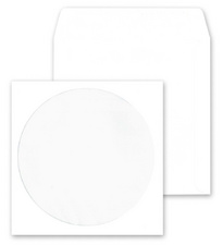mailmedia cd dvd-papieren tas met venster offset wit