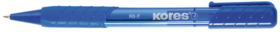 kores balpen met drukknop k-pen k6 blauw m