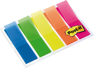 3m post-it index plakstroken 11 9x43 2mm 5 stuks-dispenser
