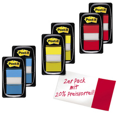 3m post-it index groen blauw smal voordeelpak