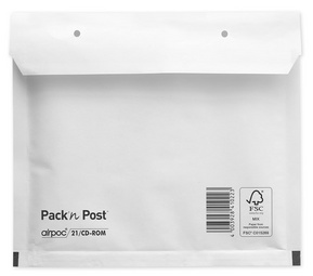 mailmedia cd-luchtkussen-enveloppen type cd wit 14gr