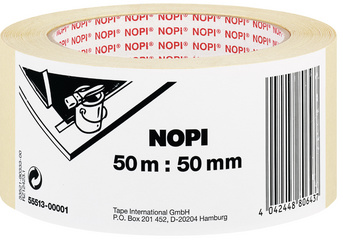 nopi schilderstape afplaktape van papier 19mmx50 m beige