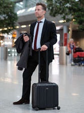 jsa reis-en businesstrolley 2 in 1 zwart