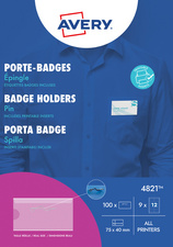 avery badge congresspeld met speld 75x40mm