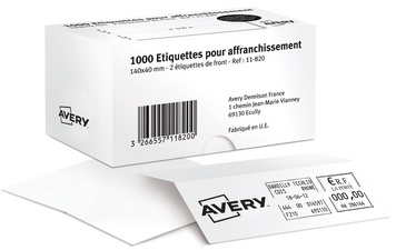 avery adres etiketten 140x40mm wit