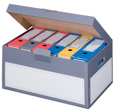 smartboxpro archiefbox met klapdeksel grijs