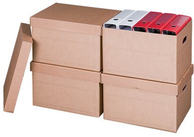 smartboxpro archief transportbox met deksel bruin