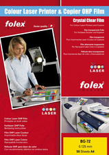 folex color-laserfolie bg-72 din a4 transparant