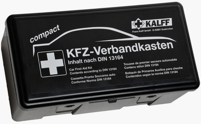 kalff kfz-verbanddoos compact inhoud din 13164 zwart