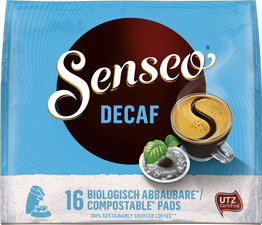 senseo koffiepads decaf entkoffeiniert 16 stuks verpakking
