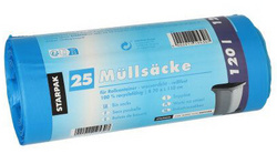 papstar afvalzak hdpe 120 liter blauw