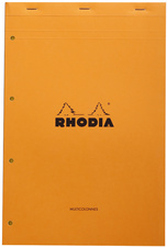 rhodia bloc audit agraf‚ 210x318mm 80 vel oranje