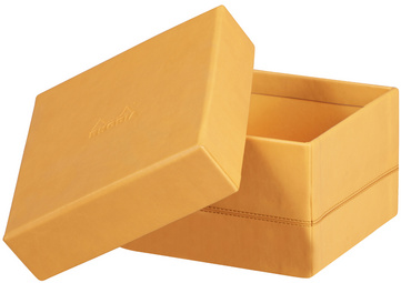 rhodia bewaardoosen-set van kunstleder oranje