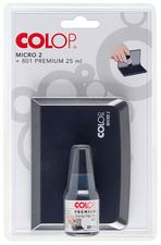 colop combibox stempelkussen en stempelinkt blauw