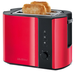 severin 2-ruiten-toaster at 2217 800 watt rood / zwart
