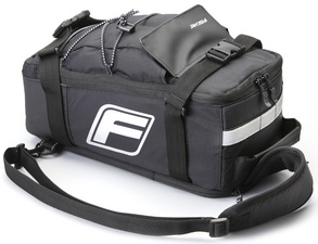 fischer fahhrad-bagagedragertas 2in1 zwart
