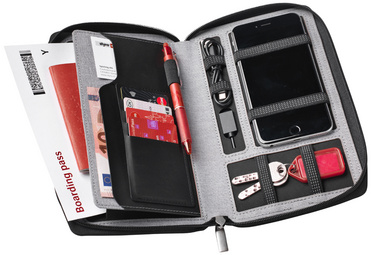 dufco reistas met powerbank antraciet