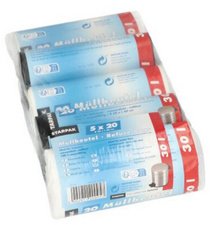 papstar afvalzak hdpe 30 liter gekleurd assorti
