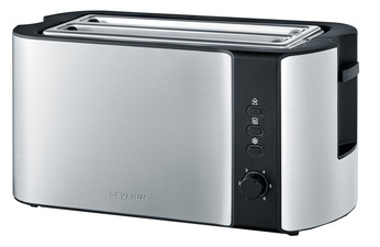 severin 4-ruiten-toaster at 2590 edelstaal / zwart