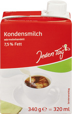 jeden tag kondensmelk 7-5 % fett 340 g 320 ml