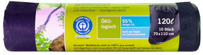 secolan extra stevig-vuilniszak zwart 120 liter