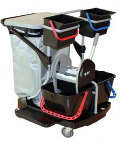 taski nasswischwagen di enviro trolley wet-zwart grijs