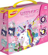 joustra creatief-en knutselset glitter-kunst-in koffer