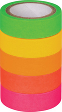 heyda deko-plakband neon regenbogen glitter