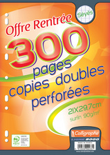 calligraphe copies doubles perfor‚es a4 seyes