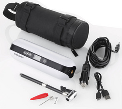 fischer accu-kompressor met powerbank en led-zaklamp