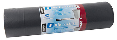 starpak vuilniszak ldpe 120 liter blauw-zwart