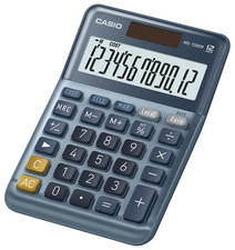casio bureaurekenmachine ms-120em 12-cijfers zilver