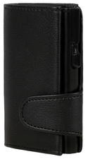 clicksafe portemonee met creditcardetui kunstleder blauw/zilver