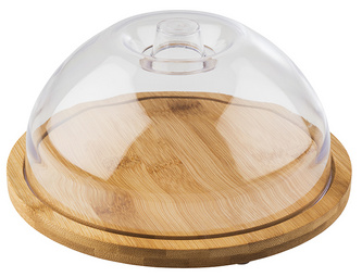 aps bamboe-dienblad met haube rond diameter: 205 mm