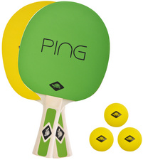 donic schildkrot ping pong set groen/geel