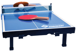donic schildkrot mini-tafeltennis tafel-set blauw