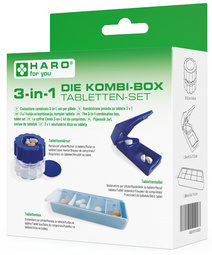 haro 3-in-1 combi-box tabletten set 3-delig blauw