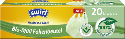 swirl bio-afvalzak kompostierbar groen 20 liter